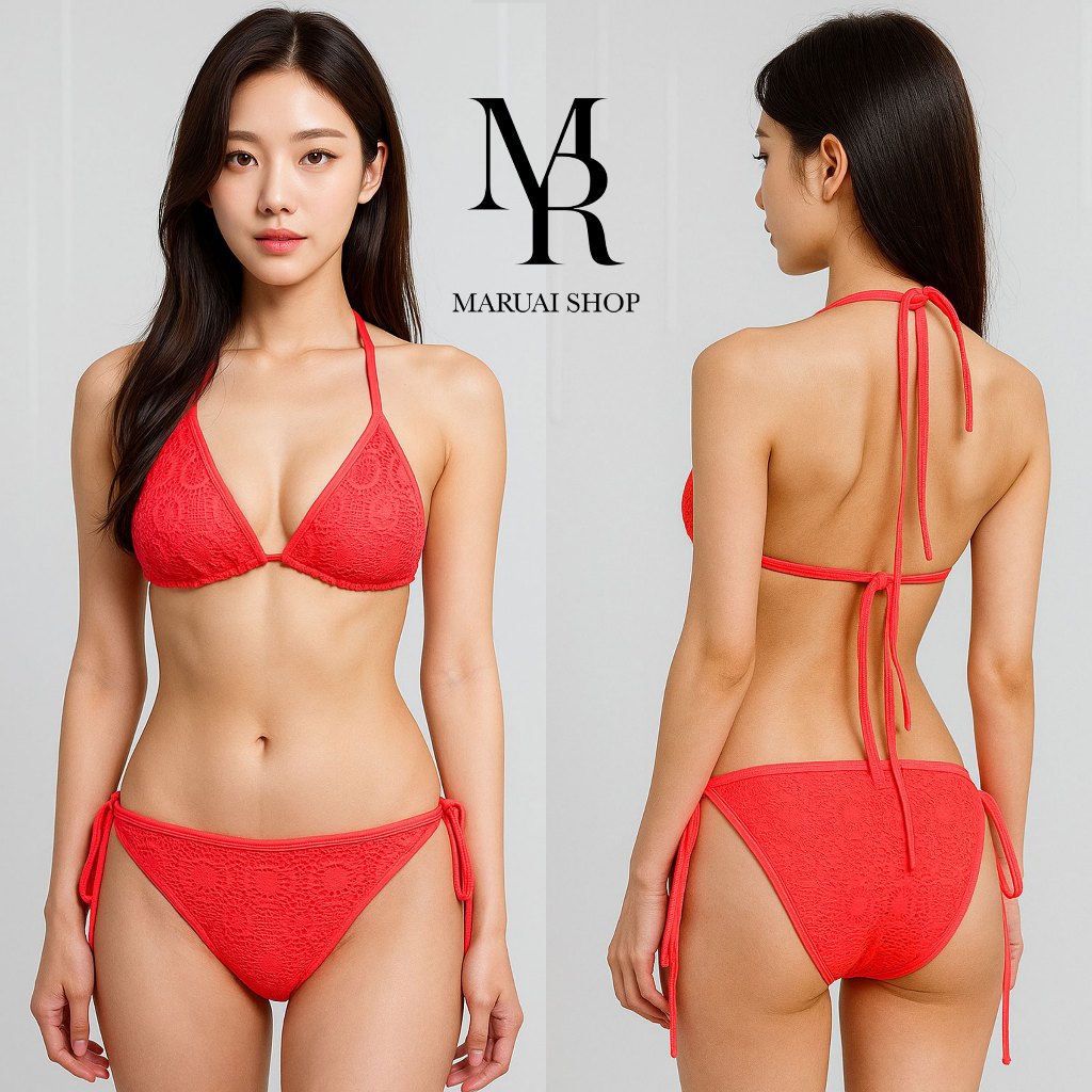 New ชุดว่ายน้ำบิกินี่ แฟชั่นเกาหลี ผ้าเนื้อดี พร้อมส่ง #มีฟองน้ำ 2