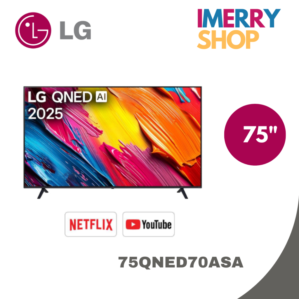 LG ทีวี 75" QNED AI QNED70 4K Smart TV 2025 รุ่น 75QNED70ASA