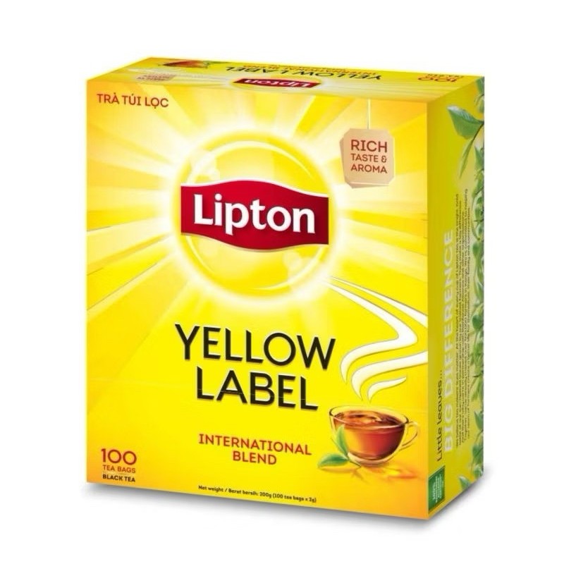 ชา Lipton Yellow Label Black Tea ขนาด 25-100 ซอง