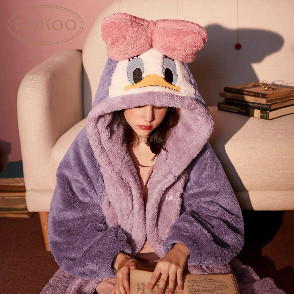 (Pre-order) GUKOO × Disney Daisy Duck Winter Long Pajama ชุดนอนกันหนาวเดซี่ดั๊ก GUKOO ดิสนีย์ลิขสิทธ