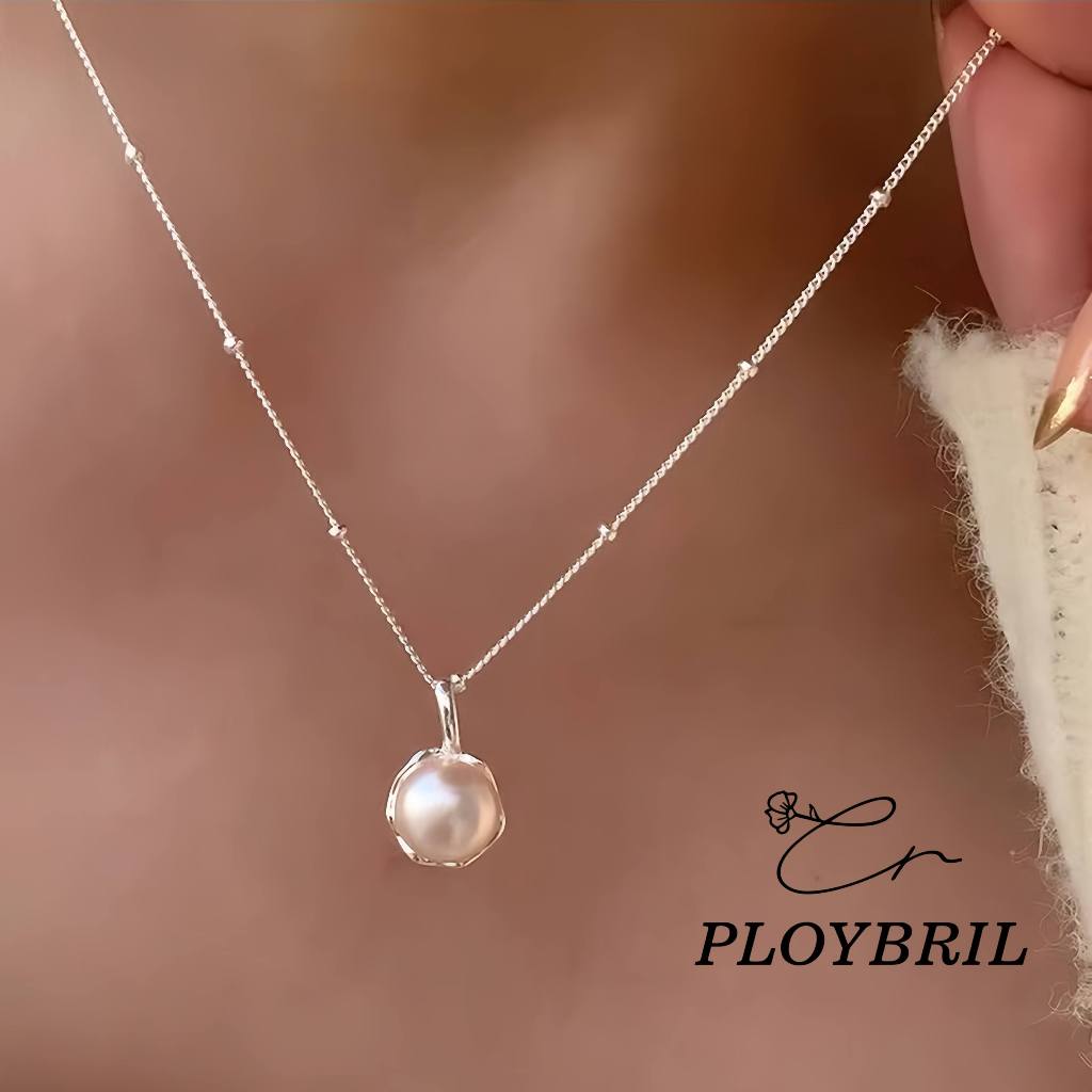 สร้อยคอ มุก จี้ สร้อยคอแฟชั่น เครื่องประดับผู้หญิง สไตล์เรียบหรูเกาหลี PLOYBRIL X003