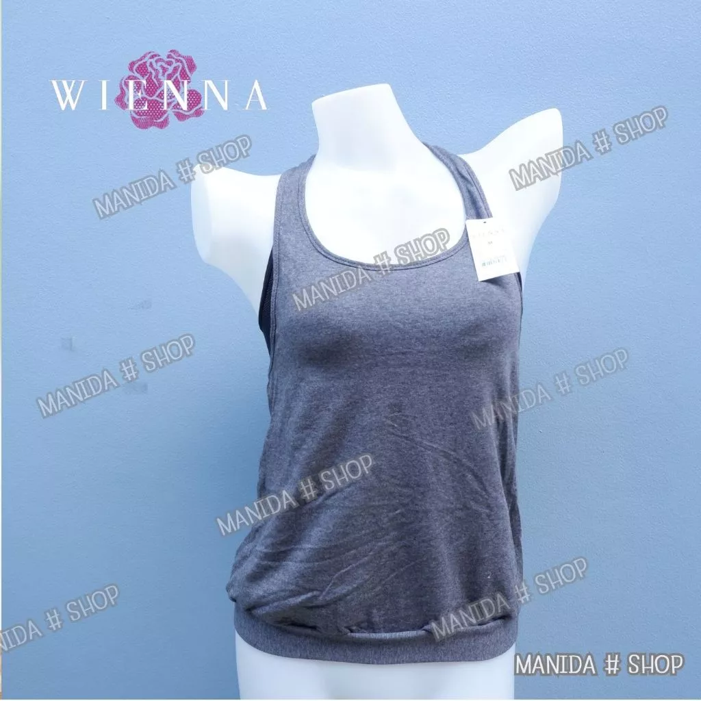 เสื้อออกกำลังกาย WIENNA รุ่น DH21001 ทรงสปอร์ต บราในตัว สีเทาเข้ม thumbnail 4