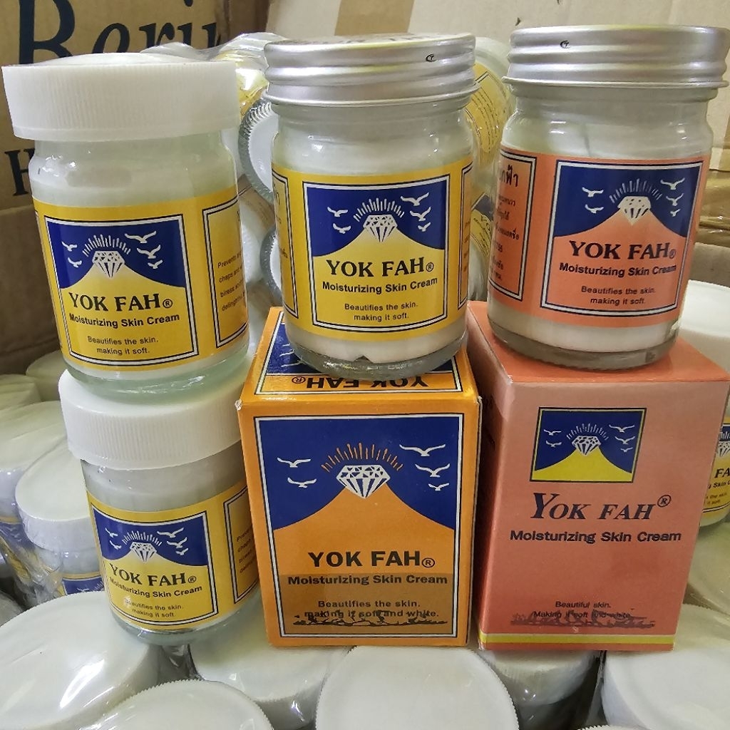 ครีมภูเขา หยกฟ้า กล่องสีเหลือง Yok Fah CK vanishing flawless cream 50 กรัม บำรุงผิว ครีมสโนว์ เฮสลีนโบราณ