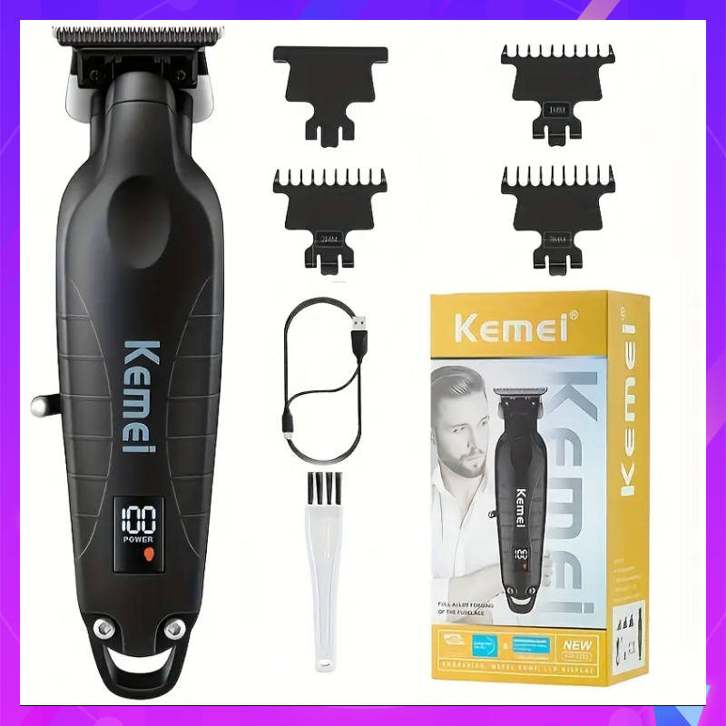 Kemei KM-2293ของแท้ 100% ปัตตาเลี่ยนไร้สาย อัจฉริยะ ชาร์จได้ เสียงเงียบ ปัตตาเลี่ยนตัดKemei KM-2293
