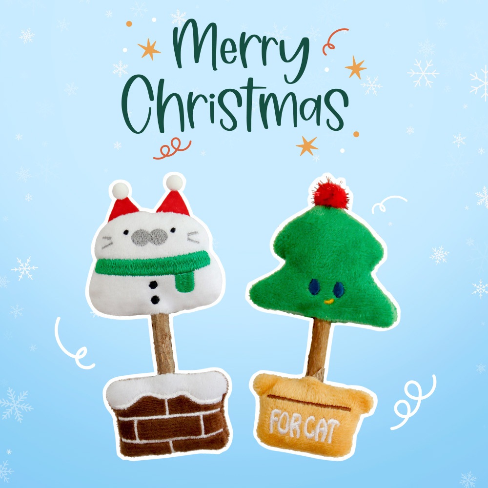 PetStern Christmas Cat Toy ไม้ทาทาบิ ขัดฟันแมว ของเล่นแมวทำให้ลมหายใจสดชื่น ราคา ถูกที่สุด ดีลบีเคเค แกลเลอรีภาพที่ 6