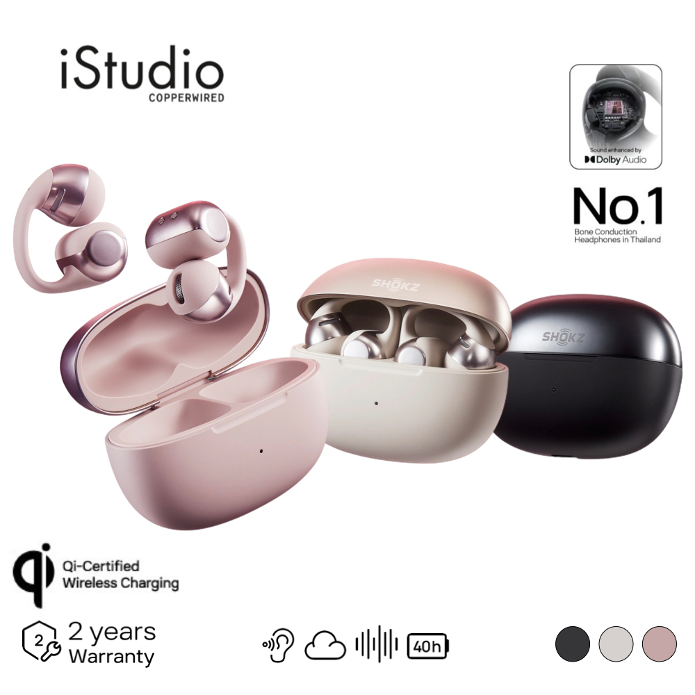 Shokz OpenDots One หูฟังไร้สายแบบคลิปหนีบหู หูฟังไร้สายสำหรับออกกำลังกาย | iStudio by Copperwired