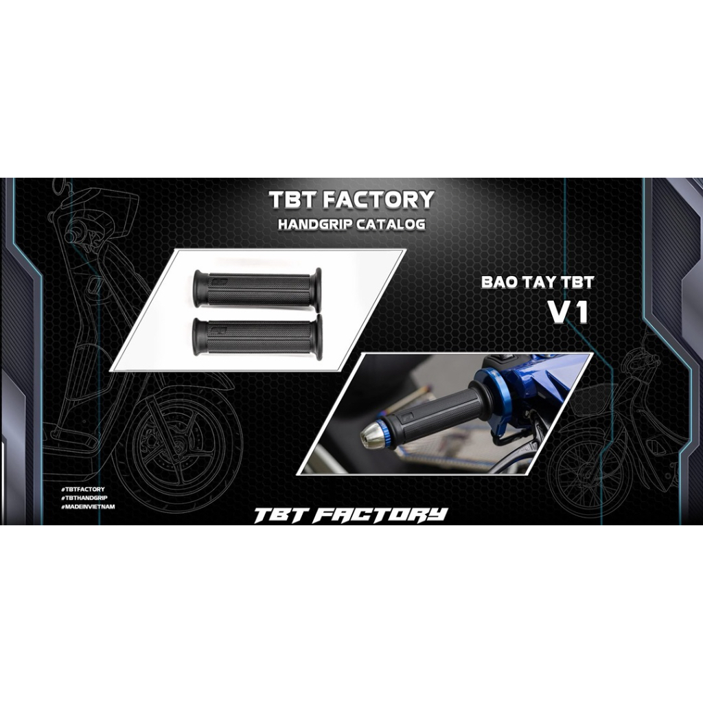 ปลอกมือแต่ง TBT  สำหรับใส่มอเตอร์ไซค์ทุกรุ่น ความยาว 120 มิล