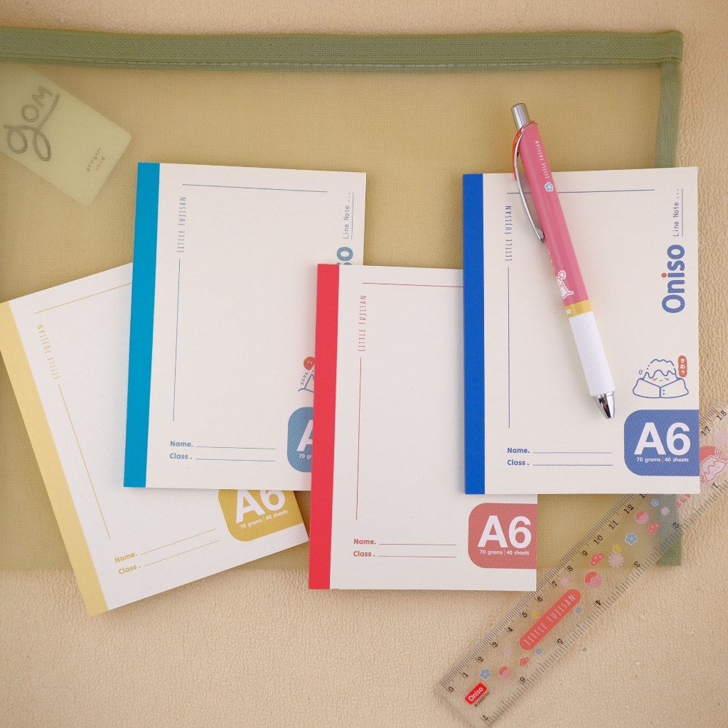 Oniso x Fuji สมุดโน๊ต มีเส้น ขนาดA6,A5,B5 จำนวน40แผ่น หนา70แกรม – สินค้าลิขสิทธิ์แท้ ราคา ถูกที่สุด ดีลบีเคเค แกลเลอรีภาพที่ 2