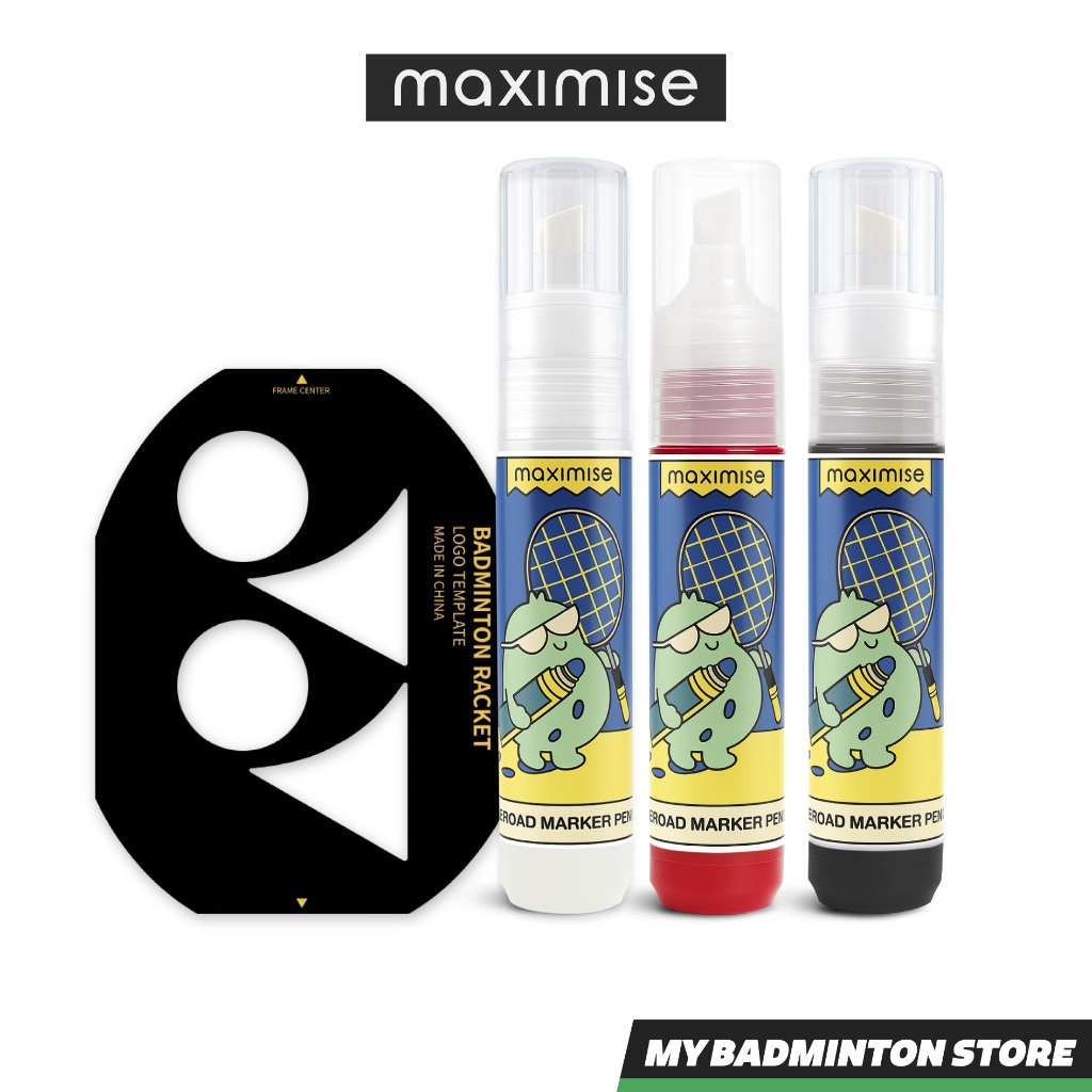 MAXIMISE หมึกทาโลโก้เอ็นแบดมินตัน เทนนิส Racket Logo พร้อม Stencil