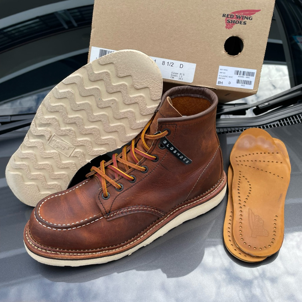 (แท้/มือสอง)ส่งฟรี 8.5Us 26.5Cm 🇺🇸 รองเท้า RedWing MocToe Copper Boots รุ่น 1907