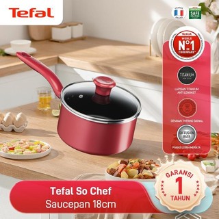 Tefal So Chef หม้อด้ามพร้อมฝาแก้ว ขนาด 18 ซม. รุ่น G1352395 …