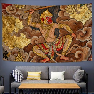 ผ้าแขวนผนังลายหนุมาน ตัวละครเอกในตำนานไทย 