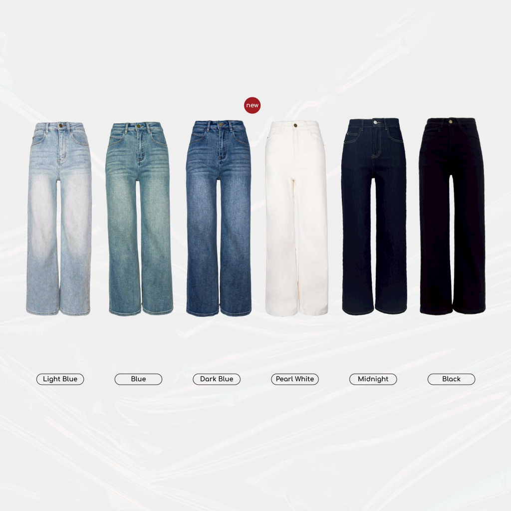 [Best Seller] Paloy -  PL3597 กางเกงยีนส์ขากระบอกกลาง ผ้ายืดใส่สบาย รูปที่ 4