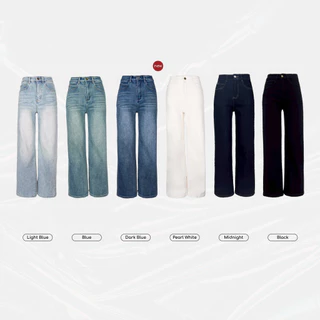 [Best Seller] Paloy - PL3597 กางเกงยีนส์ขากระบอกกลาง ผ้ายืดใส่สบาย