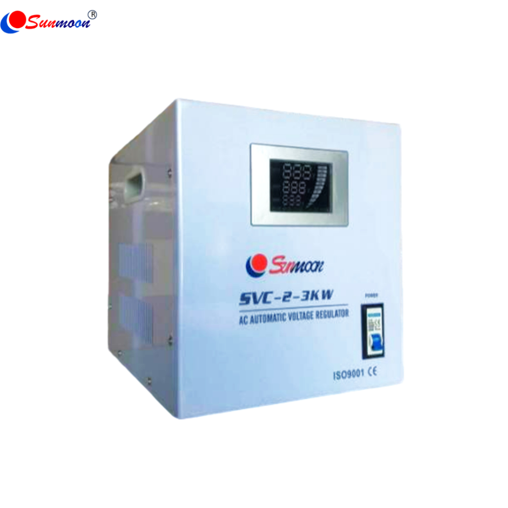 SUNMOON SVC2 3KW/3000W/13.6A เครื่องปรับแรงดันไฟฟ้าอัตโนมัติ กันไฟตก-เกิน ปรับแรงดันไฟ