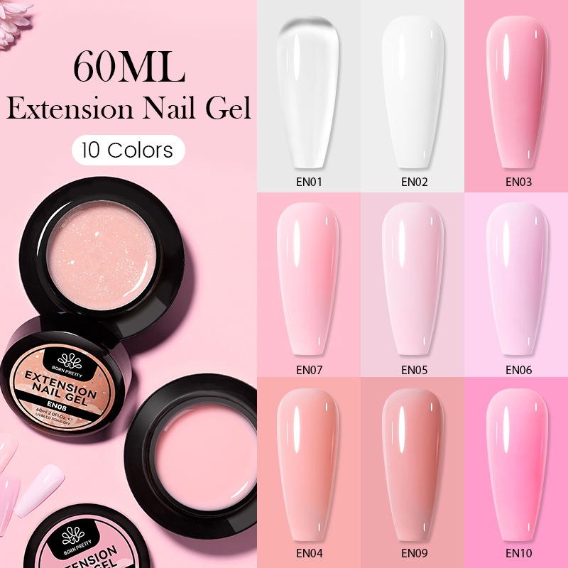 เจลต่อเล็บแบบกระปุก60ml เจลเสริมหน้าเล็บ เจลต่อเล็บ เจลฝังลาย บิลเดอร์เจล เนื้อ hard gel แข็งแรง ส่งจากกทม.