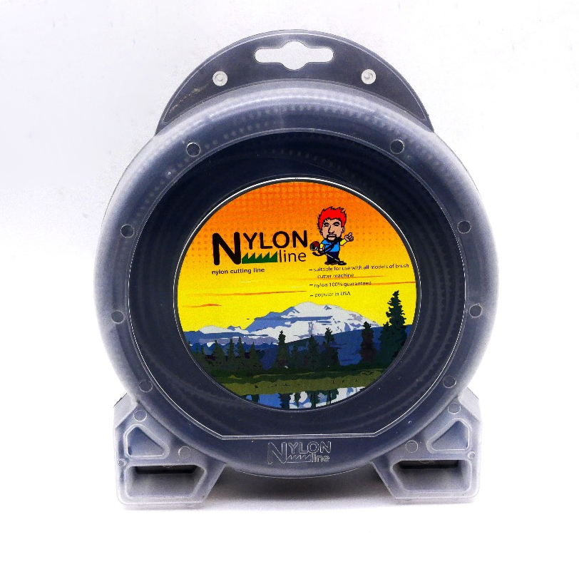 เอ็นตัดหญ้า เอ็นSaw  ไนล่อนสตรอมขนาด4มิล ฟันเลื่อยสีดำ 1 กระปุก