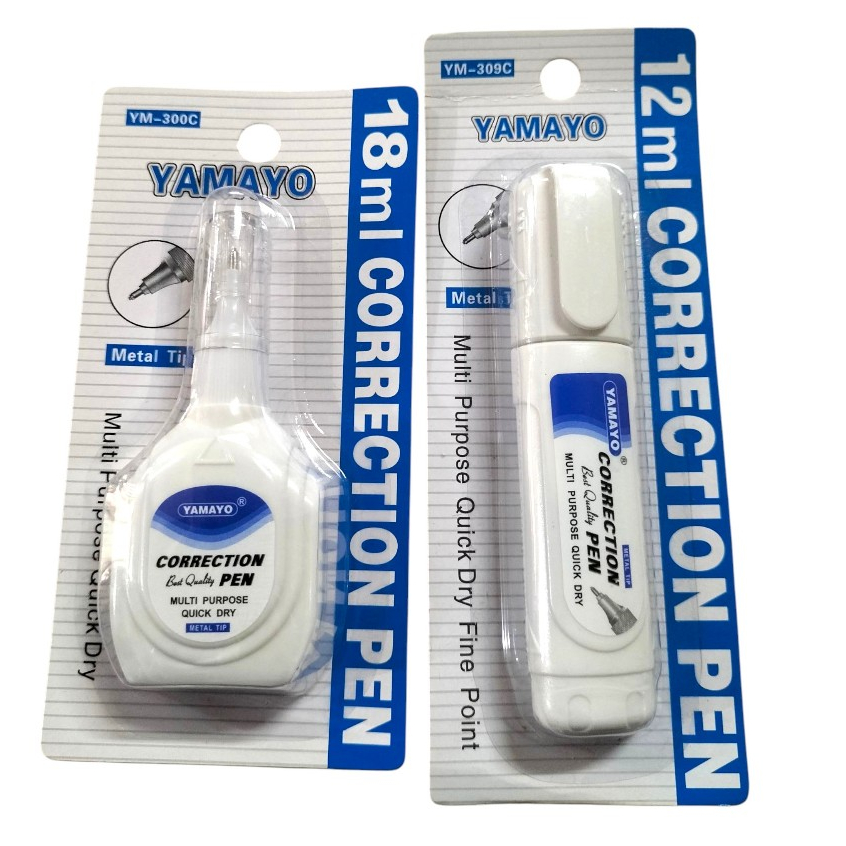 ปากกาลบคำผิด YAMAYO ขนาด 12ml. (YM-309C) เเละขนาด 18ml. (YN-300C) ราคาต่อ 1 ชิ้น