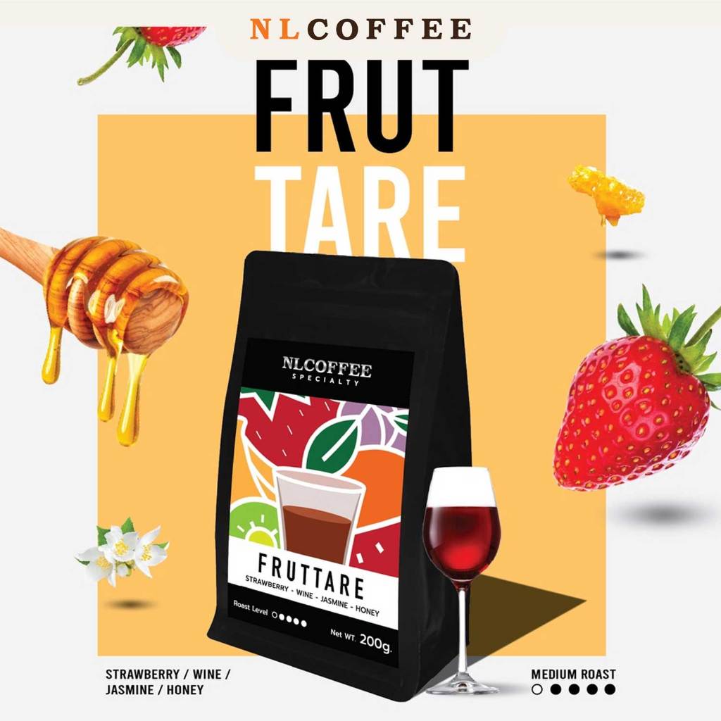 NLCOFFEE SPECIALTY เมล็ดกาแฟ Fruttare - Special Blend 200กรัม