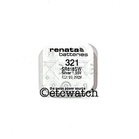 พร้อมส่ง> ถ่านกระดุม Renata SR616SW / 321 Swiss Made 1 ก้อน