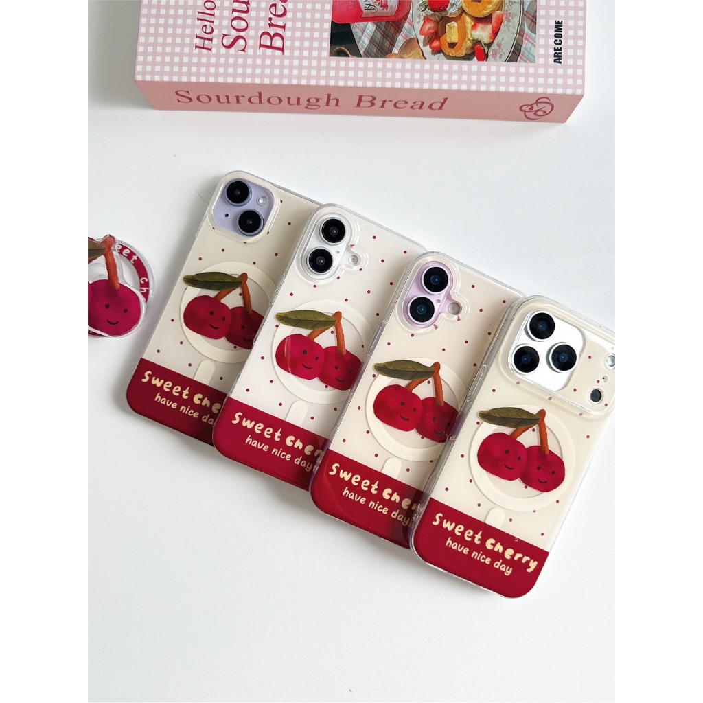 (i17) ส่งจากไทย 🍒 sweet cherrymg 1853 ชาร์จไร้สาย แฟชั่นเกาหลี เคสไอโฟน สำหรับ Iphone 12-17Promax