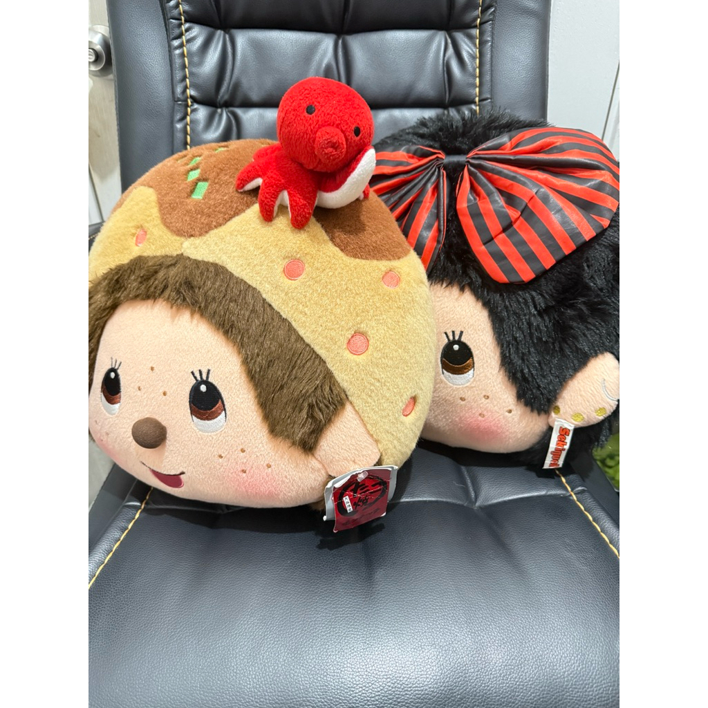 Monchhichi หมอนอิง งานสะสม ไม่ได้เจอกันง่ายๆน้า ของจริงใบใหญ่ 30Cm*25Cm