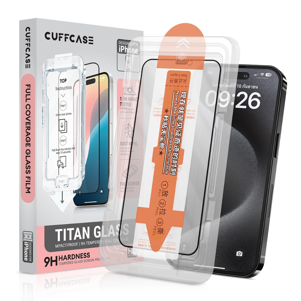 Cuffcase  ฟิล์มกระจก ฟิล์มกระจกเต็มจอ ความแข็ง 9H พร้อมชุด Magic Box ติดง่ายใน ไม่ต้องง้อร้าน สำหรับ iPhone ทุกรุ่น - รูปที่ 5