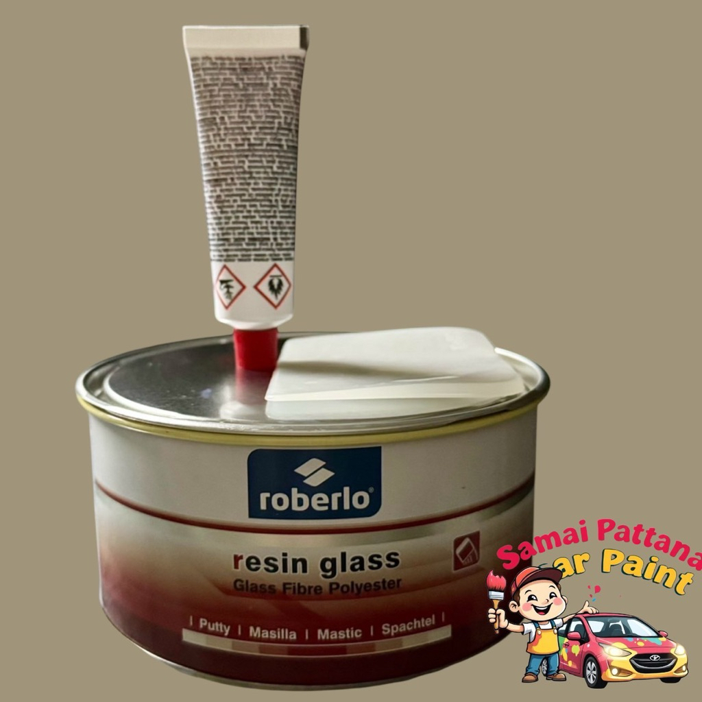 Roberlo Resin glass สีโป้วไฟเบอร์ โรเบอร์โร่ ทน ใช้ง่าย ไม่ร่อน จากประเทศสเปน‼️