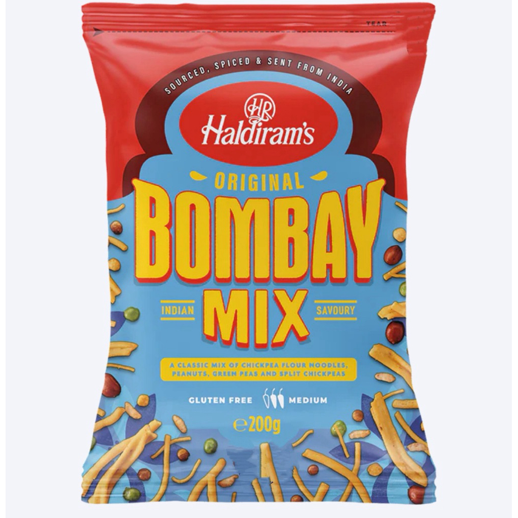 Haidrium Spicy Bombay Mix-Spicy/Bombay Mix Original/Nuts&Raisins Bombay Mix 200g