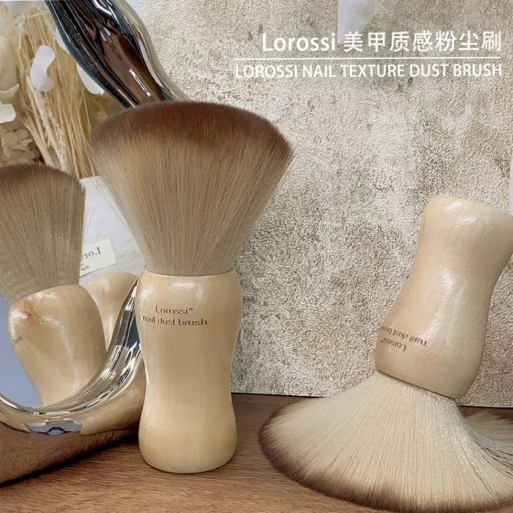 แปรงปัดฝุ่นด้ามไม้กลม LOROSSI Round Brush วางตั้งได้ ขนนิ่ม ใช้ปัดฝุ่นเล็บ●อุปกรณ์●โต๊ะทำเล็บ