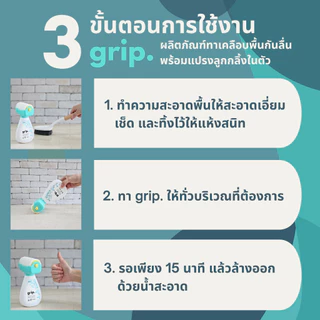 grip. ผลิตภัณฑ์เคลือบพื้นผิวกันลื่น พร้อมลูกกลิ้งสำหรับทาพื้นกระเบื้องและหินทุกชนิด พร้อมส่งในไทย