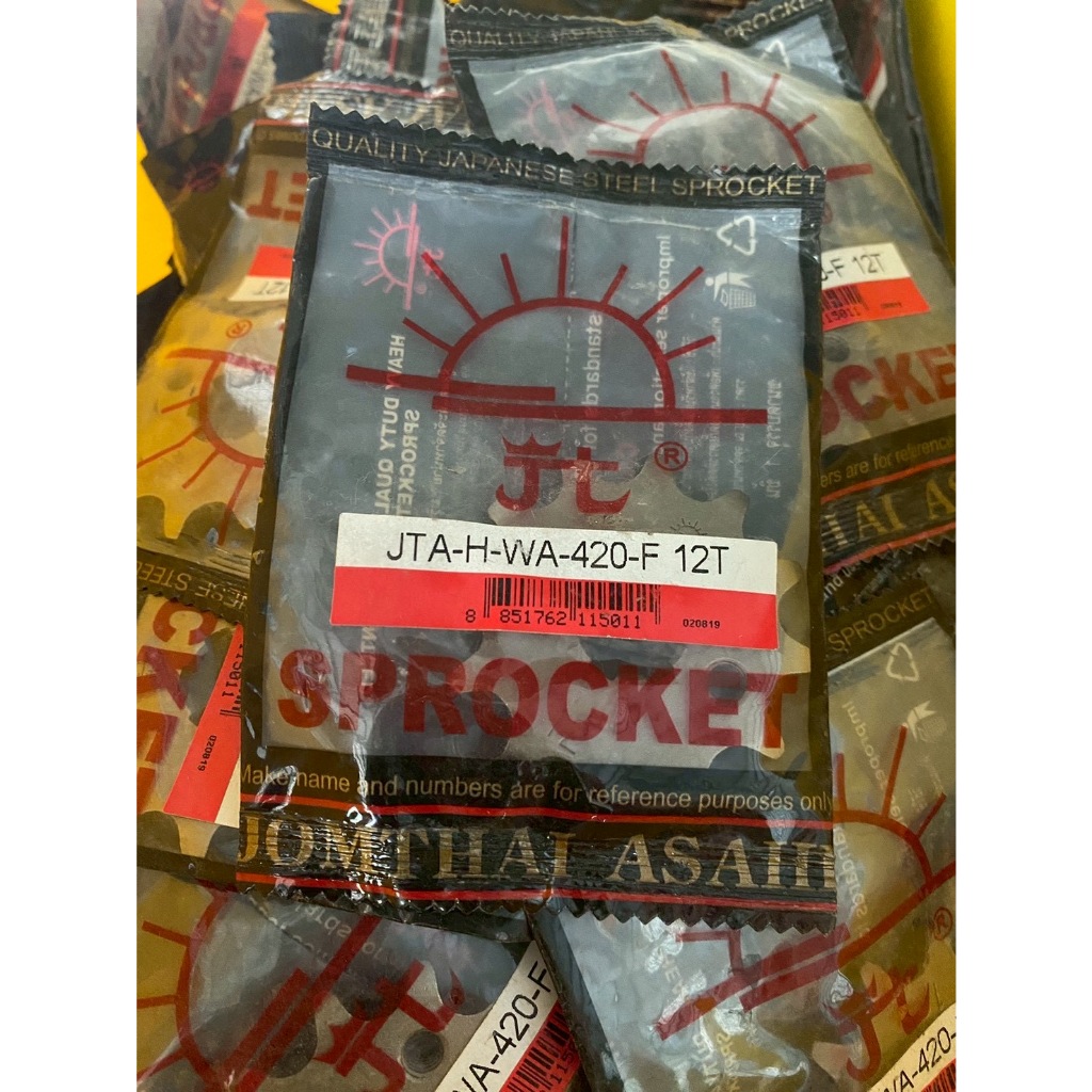 สเตอร์หน้า JOMTHAI ASAHI สำหรับ SPARK115i สปาร์ค115i  420-14 ฟัน พระอาทิตย์แท้ มอเตอร์ไซค์