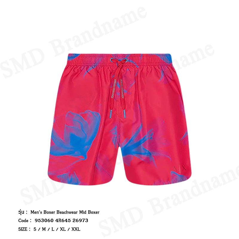 Armani Exchange กางเกงขาสั้นผู้ชาย รุ่น Men's Boxer Beachwear Mid Boxer Code: 953060 4R645 26973
