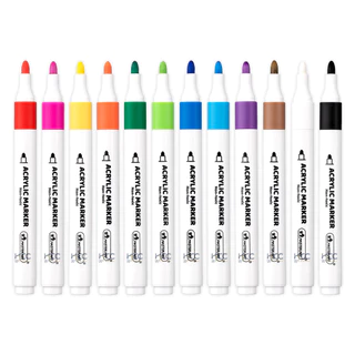 ปากกา อะคริลิค มาร์คเกอร์ Acrylic Marker Master Art 12 สี / 24 สี / 36 สี ขนาด 4 มม. (จำนวน1กล่อง)