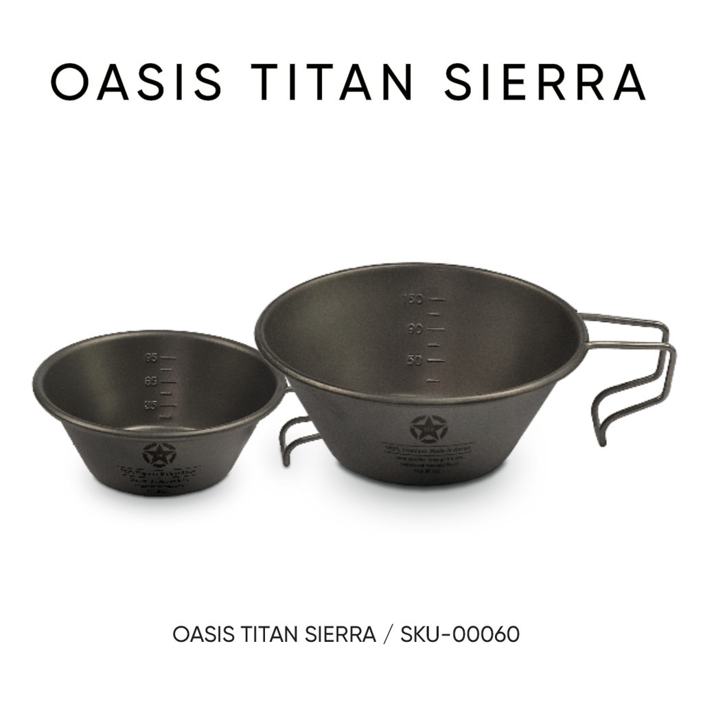 JEEP รุ่น OASIS TITAN SIERRA ถ้วยSierra ไทเทเนียม  แคมป์ปิ้ง/เดินป่า