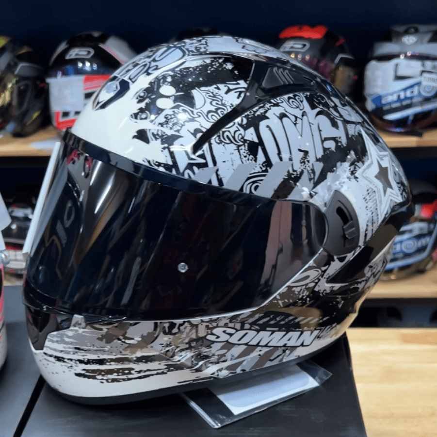 ชิวหน้าหมวกกันน็อคเต็มใบ Soman Sm968