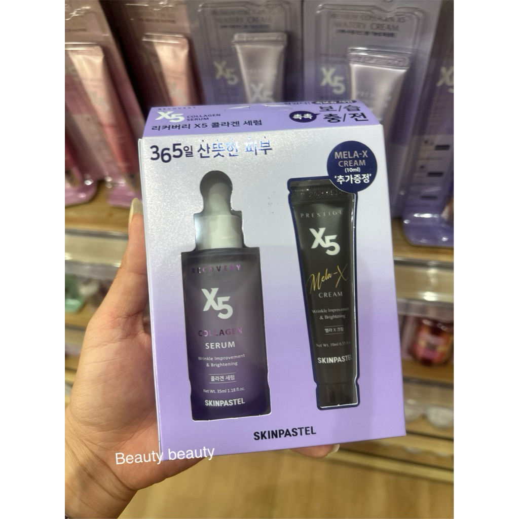 SET SKINPASTEL X5 Collagen Serum 35ml + Mela Cream 10ml