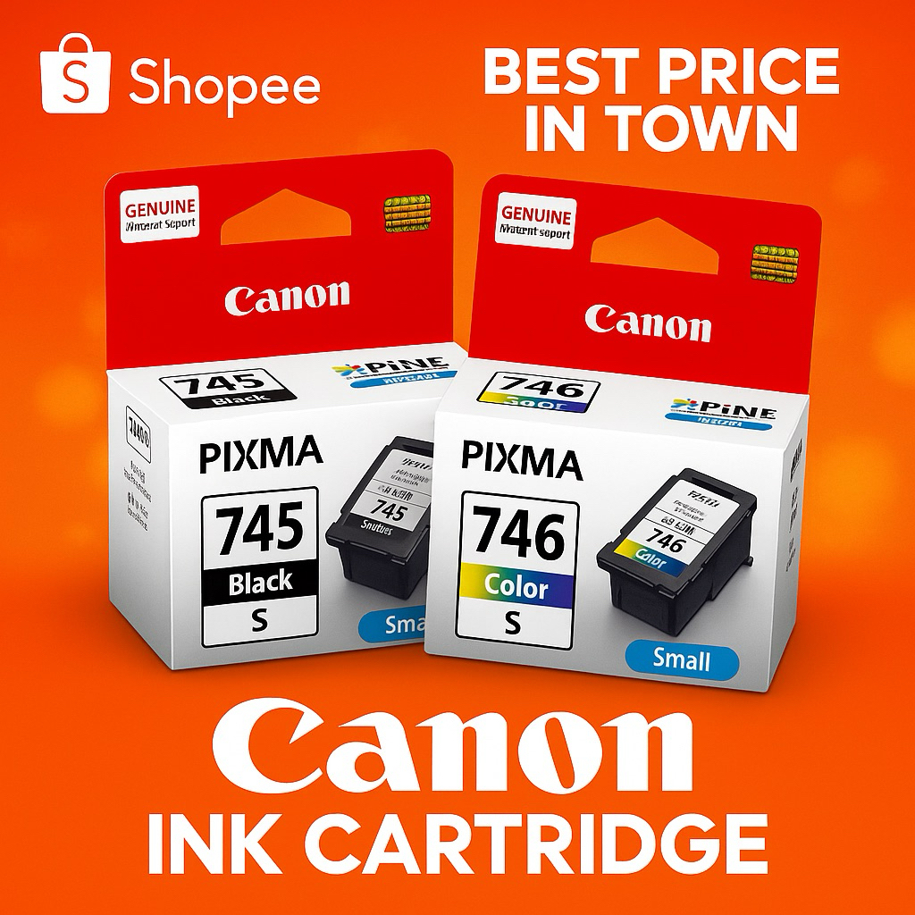ตลับหมึก Canon PG 745 สีดำ & CL 746 สี สำหรับเครื่องพิมพ์ PIXMA MG2570; TR4670; TR4570; TS307;MG3070