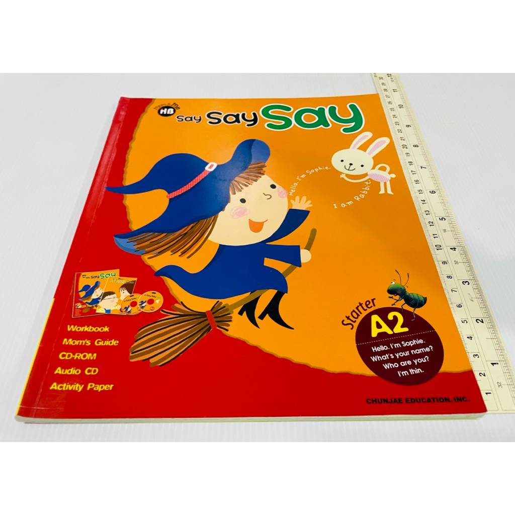 มือสอง ไม่มีขีดเขียน หนังสือเรียนภาษาอังกฤษ Say Say Say Starter A2 สีทั้งเล่ม 80 บาท