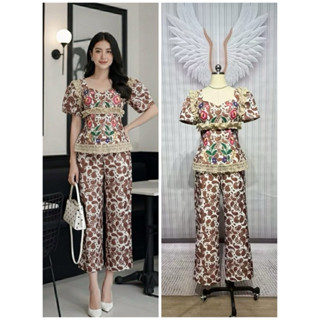 มี M-3xl ขนาดเล็กอ่านก่อนสั่ง✅ชุดเข้าเซทวินเทจ เสื้อ+กางเกงข…