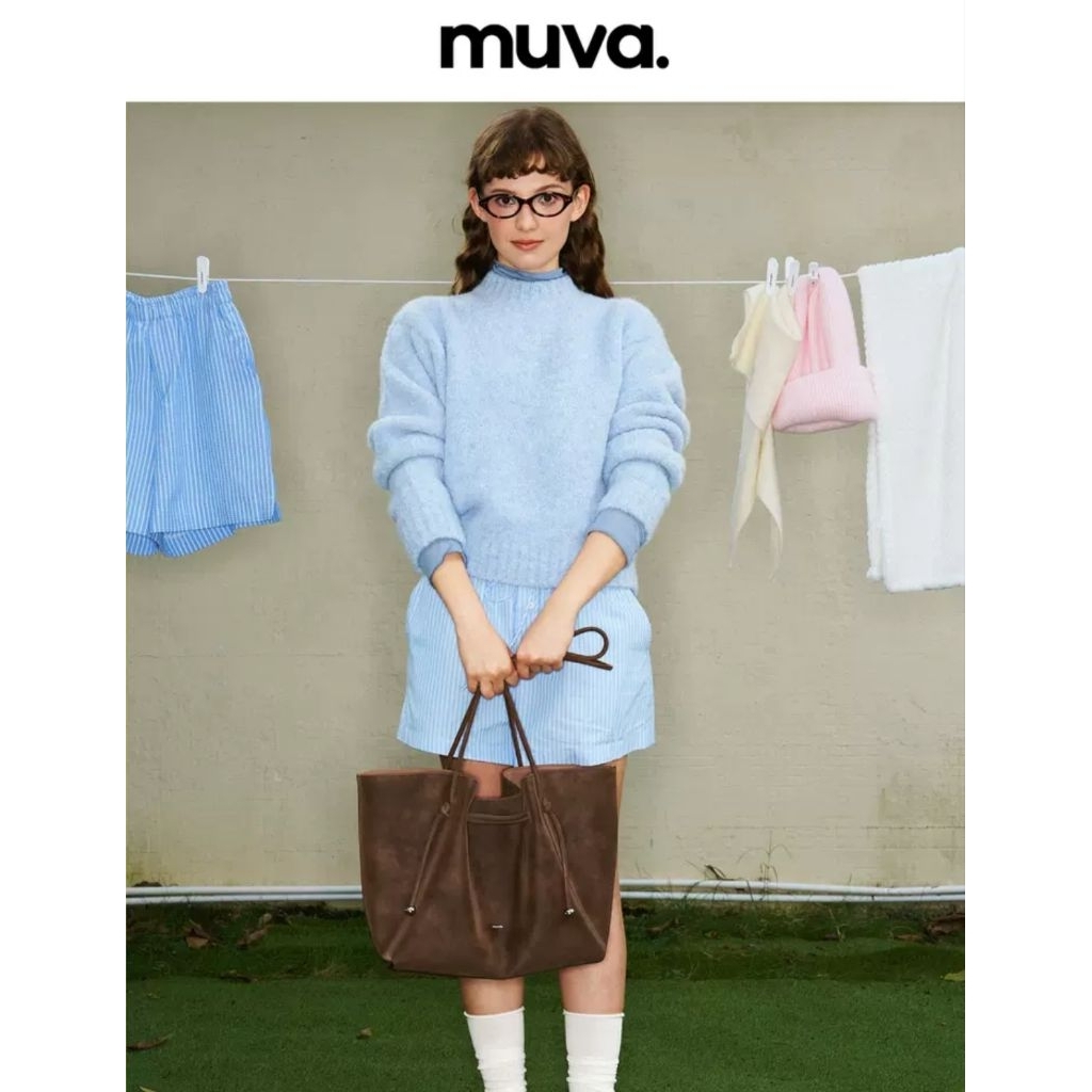 พร้อมส่ง (โค้ดลด 20-30% สูงสุด 3000) กระเป๋า Muva Tote Bag สี Dark Brown ของแท้ กดจาก Jam Partner of