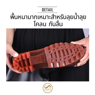 กางเกงลุยน้ำและรองเท้าบูทกันฝนแบบหนา ทนทานต่อการสึกหรอและป้องกันการรั่วซึม ยาวถึงเอว