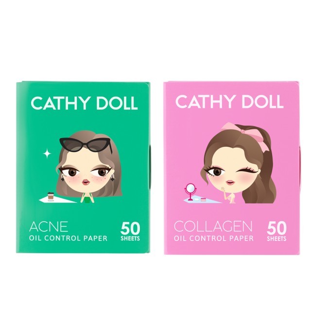 Cathy Doll ออยล์คอนโทรลเปเปอร์ 50แผ่น เคที่ดอลล์ กระดาษซับมัน