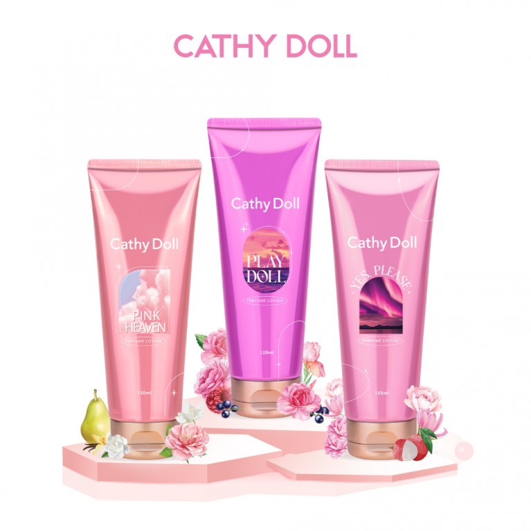 Cathy Doll เพอร์ฟูมโลชั่น 150ml [Pink Heaven,Yes Please,Play Doll] (โลชั่นน้ำหอม)