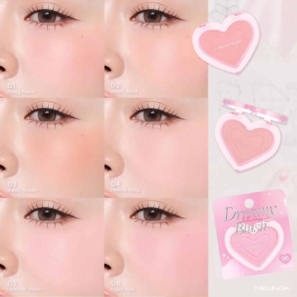 ถูก/แท้/มีไลฟ์ บลัชออน MEILINDA Dreamy Blurry Blush เมลินดา บลัช ปัดแก้ม ทาแก้ม แก้มป๊อป ละมุน สีชัด บางเบา นุ่มลื่น - รูปที่ 7