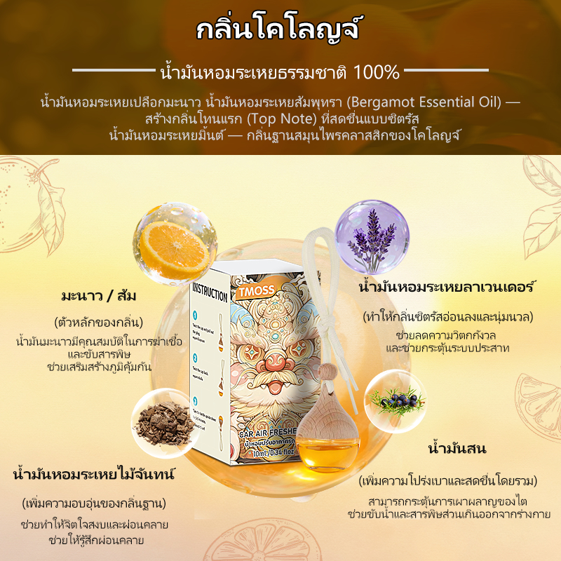 TMOSS น้ำหอมรถยนต์【 กลิ่นออดี้เลดี้ 】หอมนาน 2 เดือน ตัวดังจาก TikTok ส่งด่วน ส่งฟรี