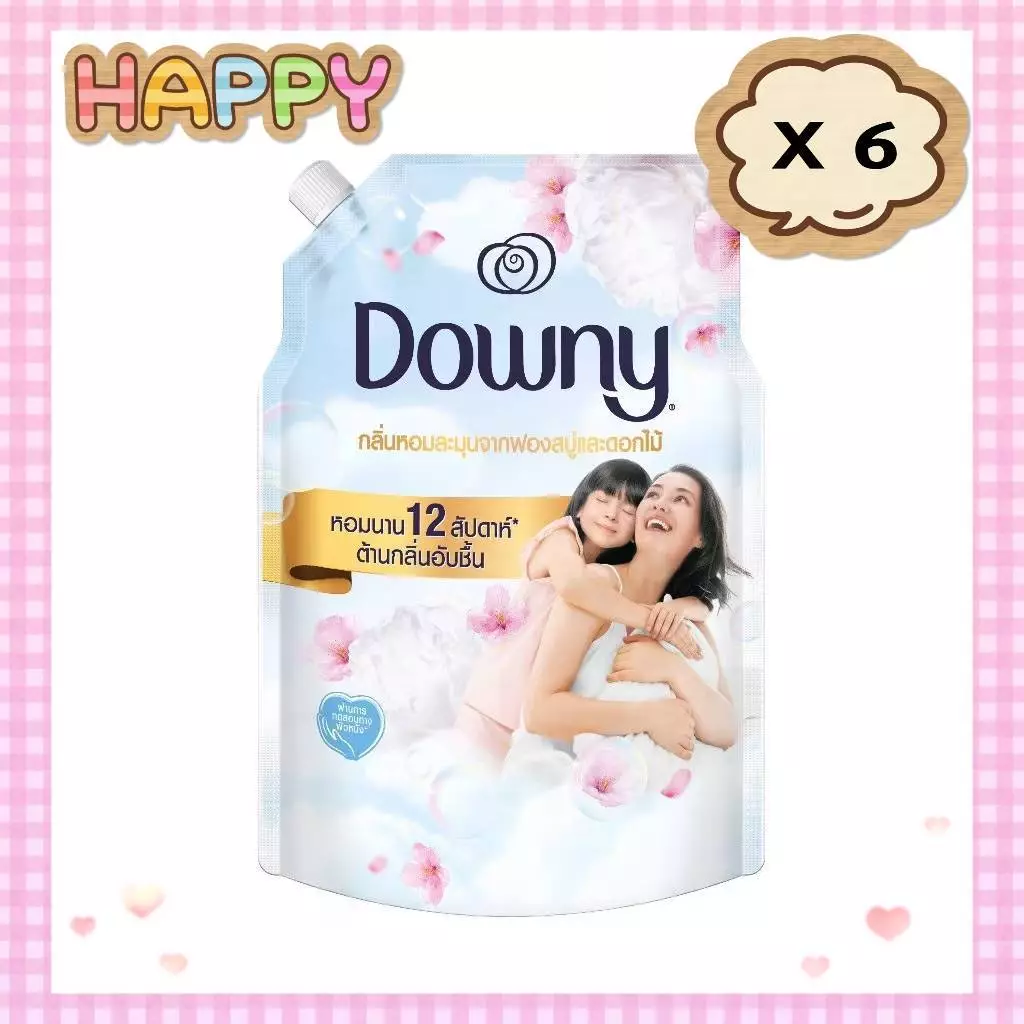 ( ยกลัง 6 ถุง ) ดาวน์นี่ น้ำยาปรับผ้านุ่ม ขนาด 950 มล. สีขาว กลิ่นฟองสบู่และดอกไม้
