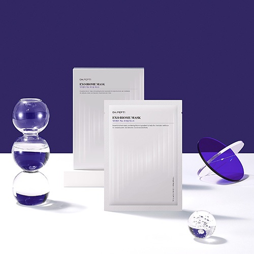 🇰🇷Dr.Pepti Exo Biome Mask มาส์กหน้าวีแกนมอบความชุ่มชื้น เอ็กโซไบโอมเสริมความยืดหยุ่นของผิว (1 แผ่น 28ml.)