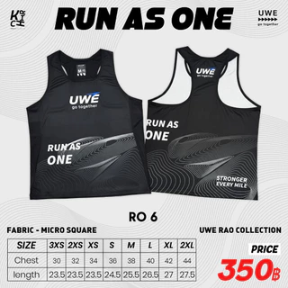 เสื้อวิ่ง เสื้อกล้ามสี่เหลี่ยมไมโคร น้ำหนักเบา Collection RUN AS ONE