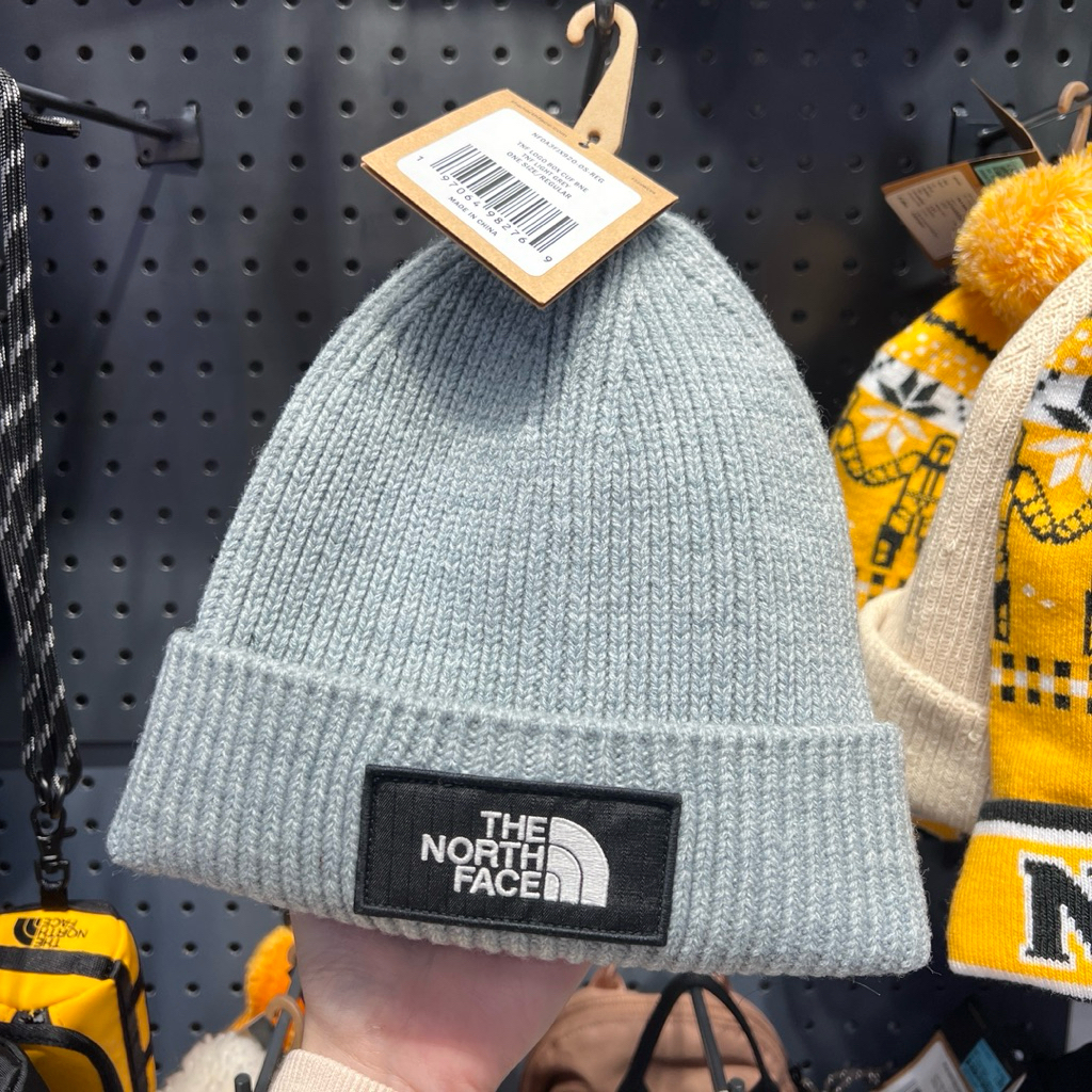 แท้💯ช็อปไทย THE NORTH FACE หมวกบีนนี่สีเทาอ่อน TNF LOGO BOX CUFFED BEANIE พร้อมส่ง
